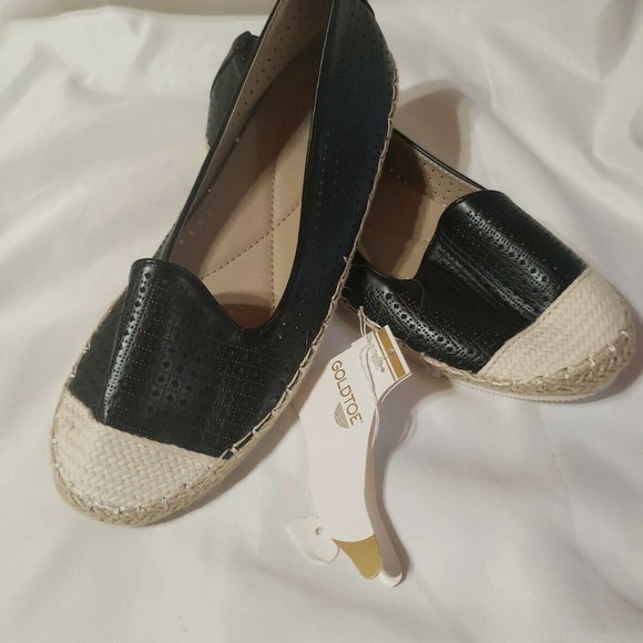 Gold Toe Comfort Plus New Size 8.5 Wide Black Slip - Picture 7 of 8